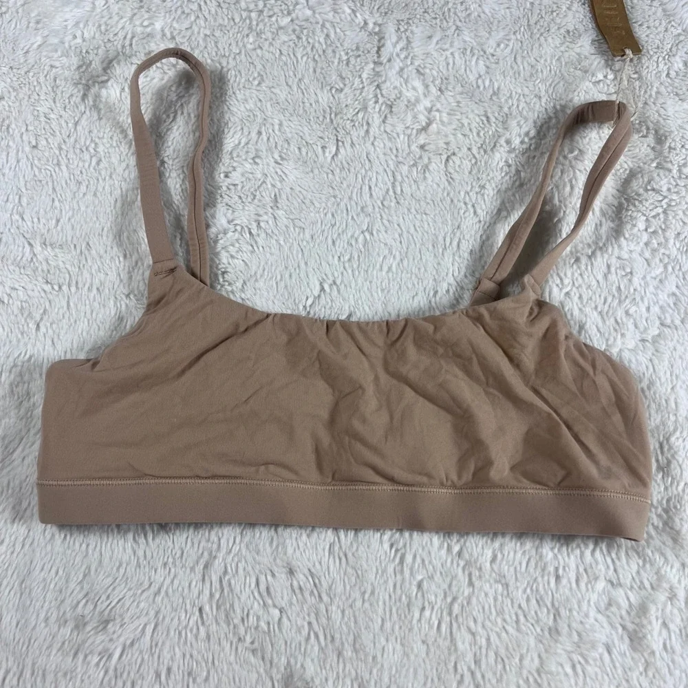 Skims Fits‎ Everybody Scoop Bralette Clay Beige BR-SCN-2025 Womens Small NWT